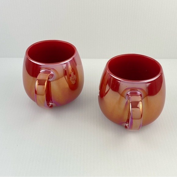 Tim Hortons Iridescent Red Mug Set 2020 Limited Edition Maple Leaf Coffee Cup - Picture 2 of 6